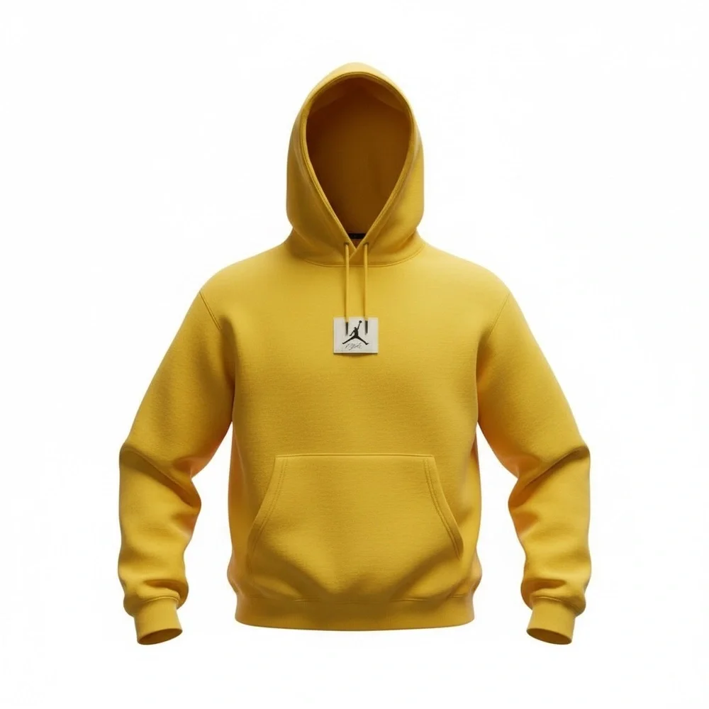Jordan Flight Essentials Hoodie Mens XXL Mustard Yellow Jumpman Pullover‎ CV2244